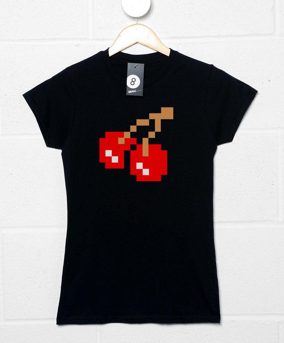 Gaming Pac-Man Cherry Womens T-Shirt 8Ball