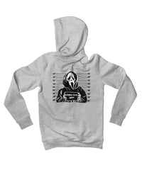 Thumbnail for Ghostface Mugshot Horror Film Tribute Adult Back Printed Graphic Hoodie 8Ball