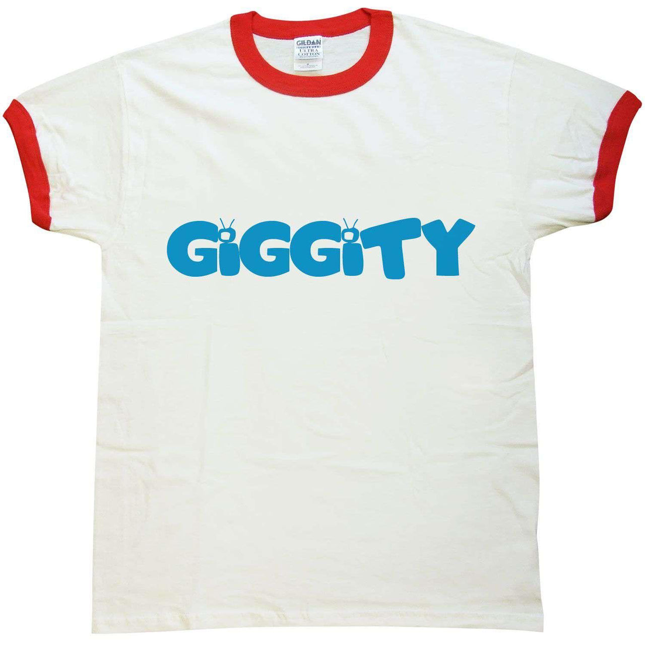 Giggity Ringer Mens Graphic T-Shirt 8Ball