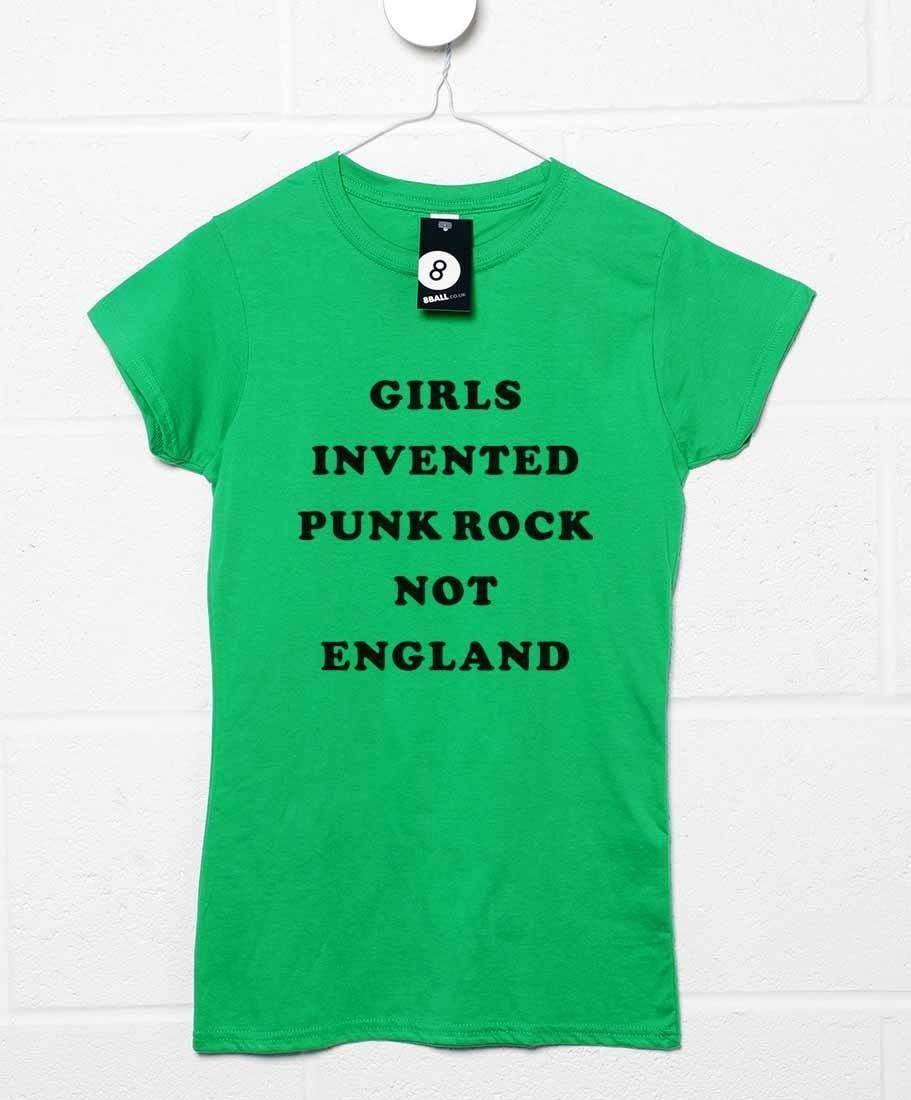 Girls Invented Punk Rock Not England Womens Style T-Shirt 8Ball