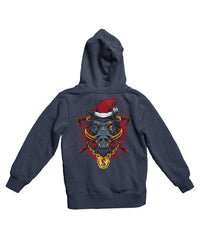 Thumbnail for Golden Boar Santa Back Printed Christmas Hoodie For Men and Women 8Ball