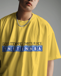 Thumbnail for Person wearing a yellow t-shirt with text and branding - IT Crowd - Tnetennba