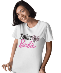 Thumbnail for Gothic Barbie Adult Unisex Oversize Grey or White Unisex T-Shirt For Men And Women 8Ball