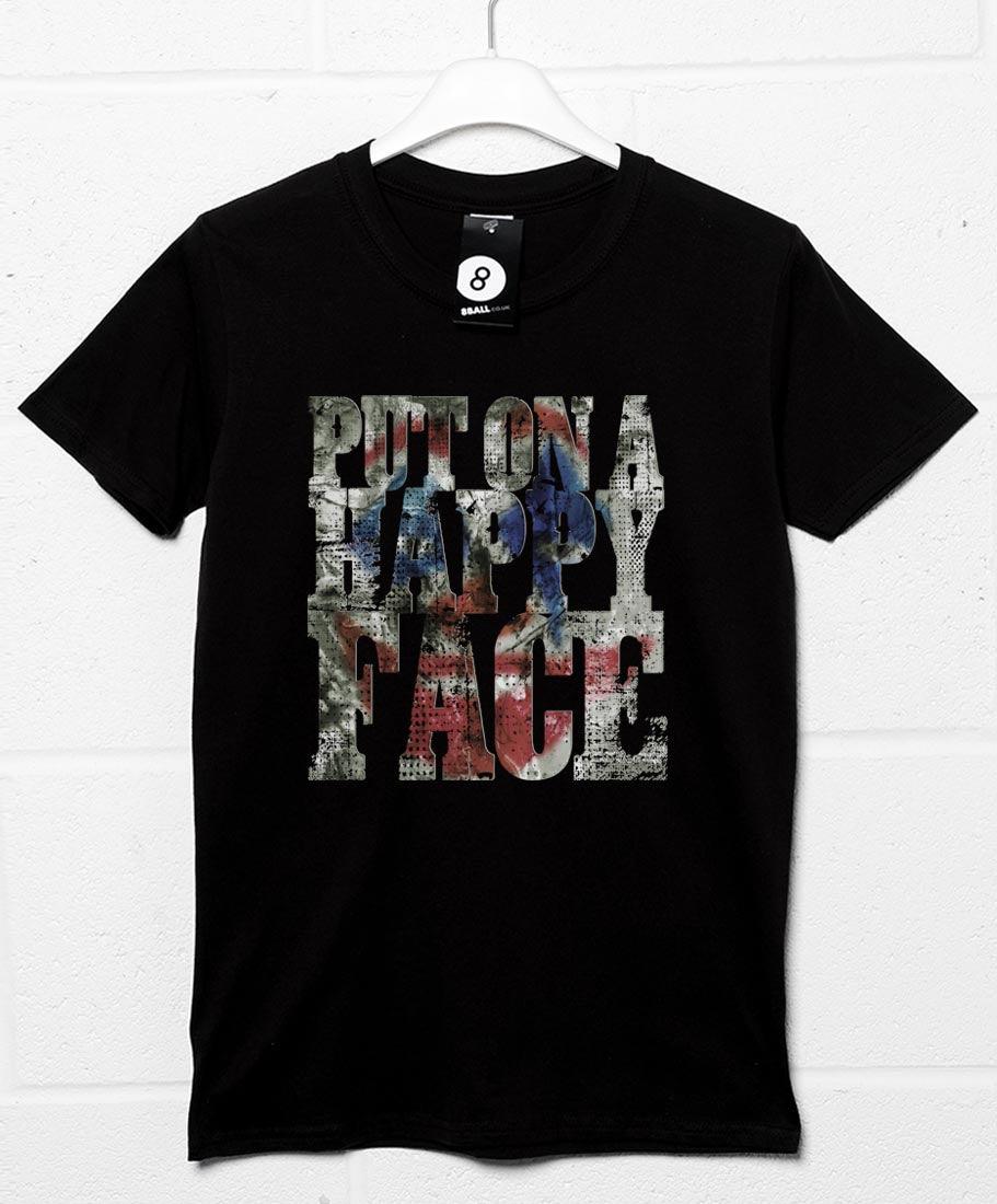 Grunge Put on a Happy Face T-Shirt For Men 8Ball