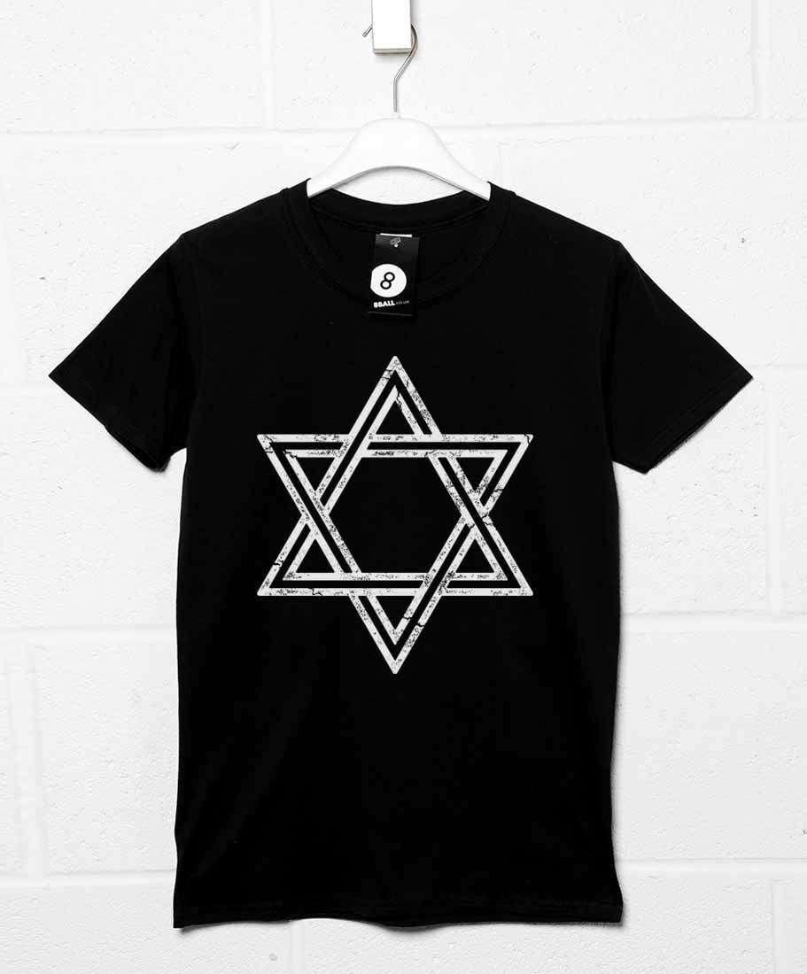 Guys Star Of David T-Shirt For Men As Worn By Siouxsie Sioux 8Ball