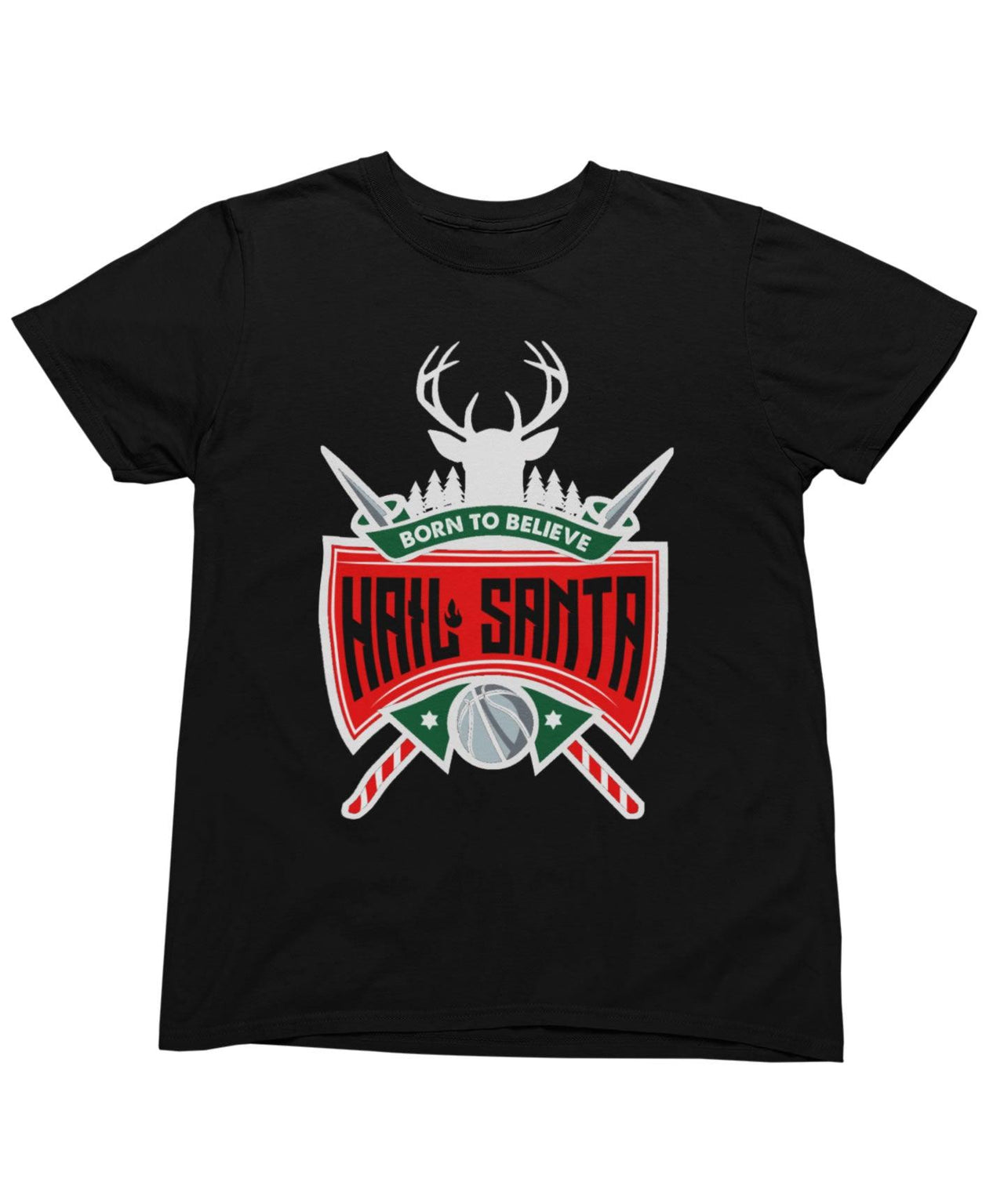 Hail Santa Unisex Christmas T-Shirt For Men 8Ball