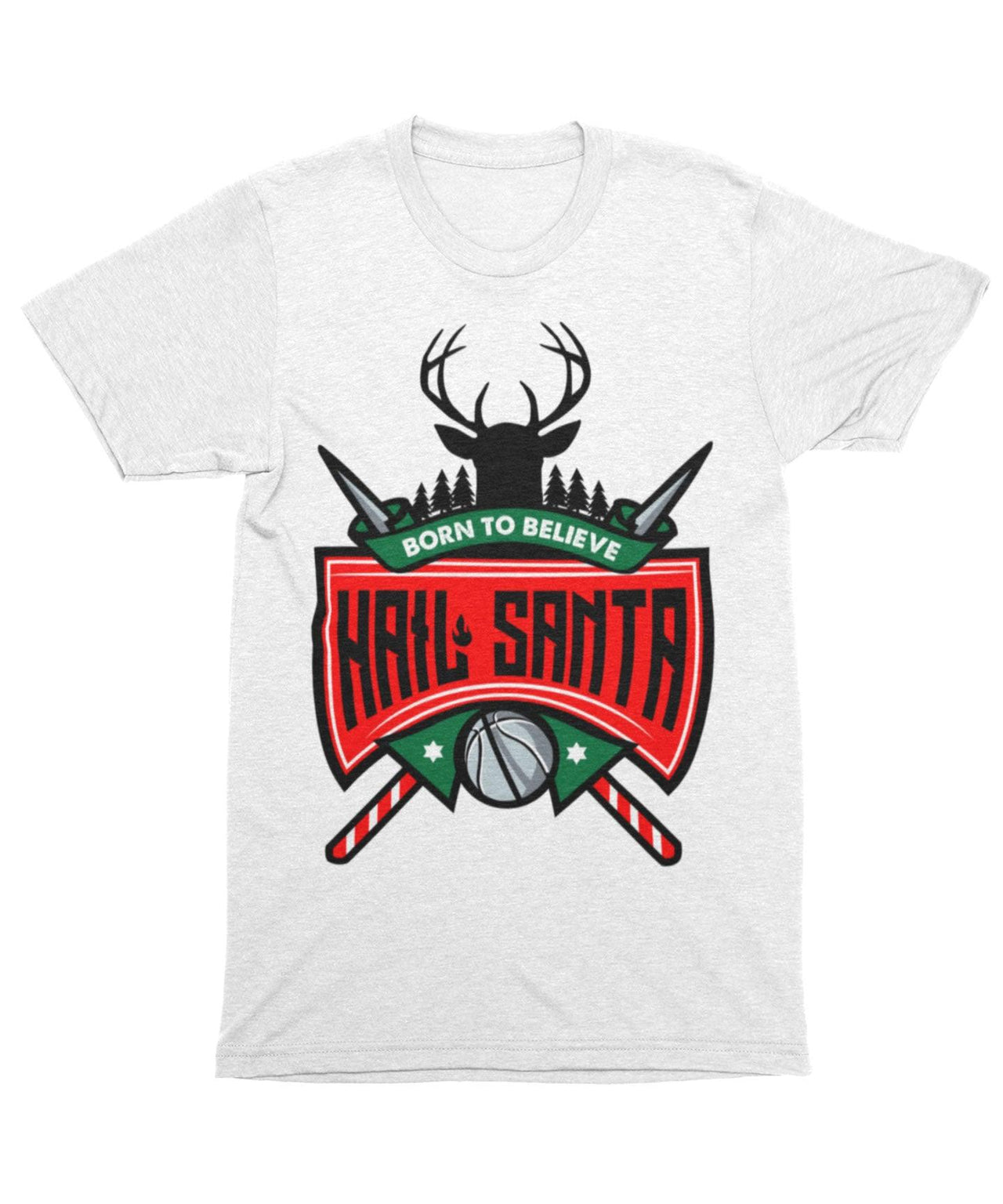 Hail Santa Unisex Christmas T-Shirt For Men 8Ball