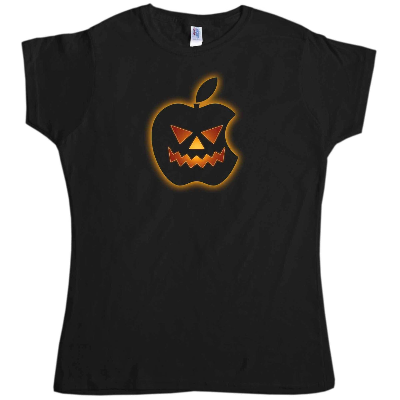 Halloween Pumpkin Logo Fitted Womens T-Shirt 8Ball