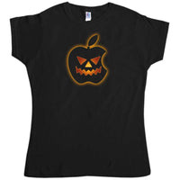 Thumbnail for Halloween Pumpkin Logo Fitted Womens T-Shirt 8Ball