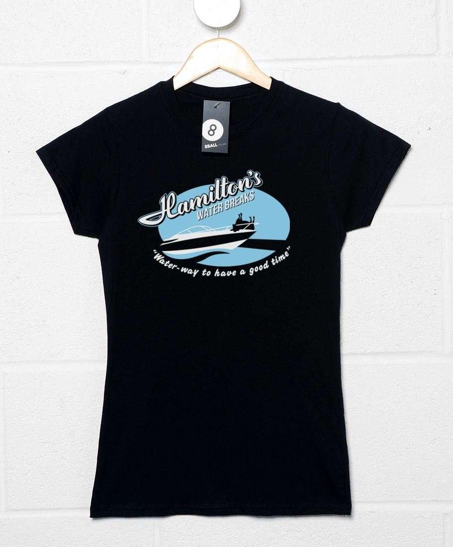 Hamilton's Water Breaks Fitted Womens T-Shirt 8Ball