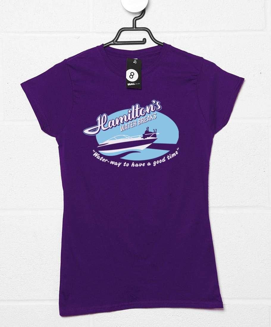 Hamilton's Water Breaks Fitted Womens T-Shirt 8Ball