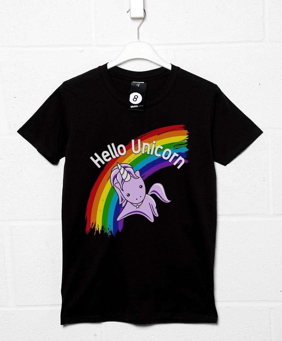 Hello Unicorn Graphic T-Shirt For Men 8Ball