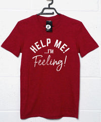 Thumbnail for Help Me I'm Feeling Christmas Slogan Mens Graphic T-Shirt 8Ball