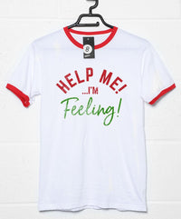 Thumbnail for Help Me I'm Feeling Christmas Slogan Mens Graphic T-Shirt 8Ball