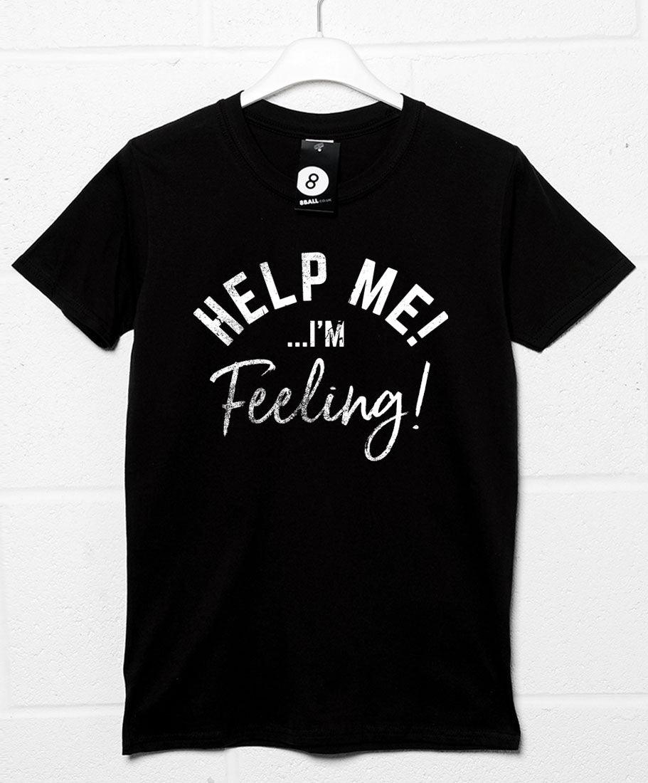 Help Me I'm Feeling Christmas Slogan Mens Graphic T-Shirt 8Ball