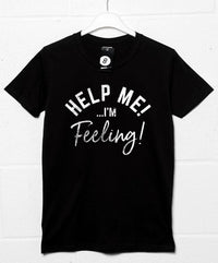 Thumbnail for Help Me I'm Feeling Christmas Slogan Mens Graphic T-Shirt 8Ball