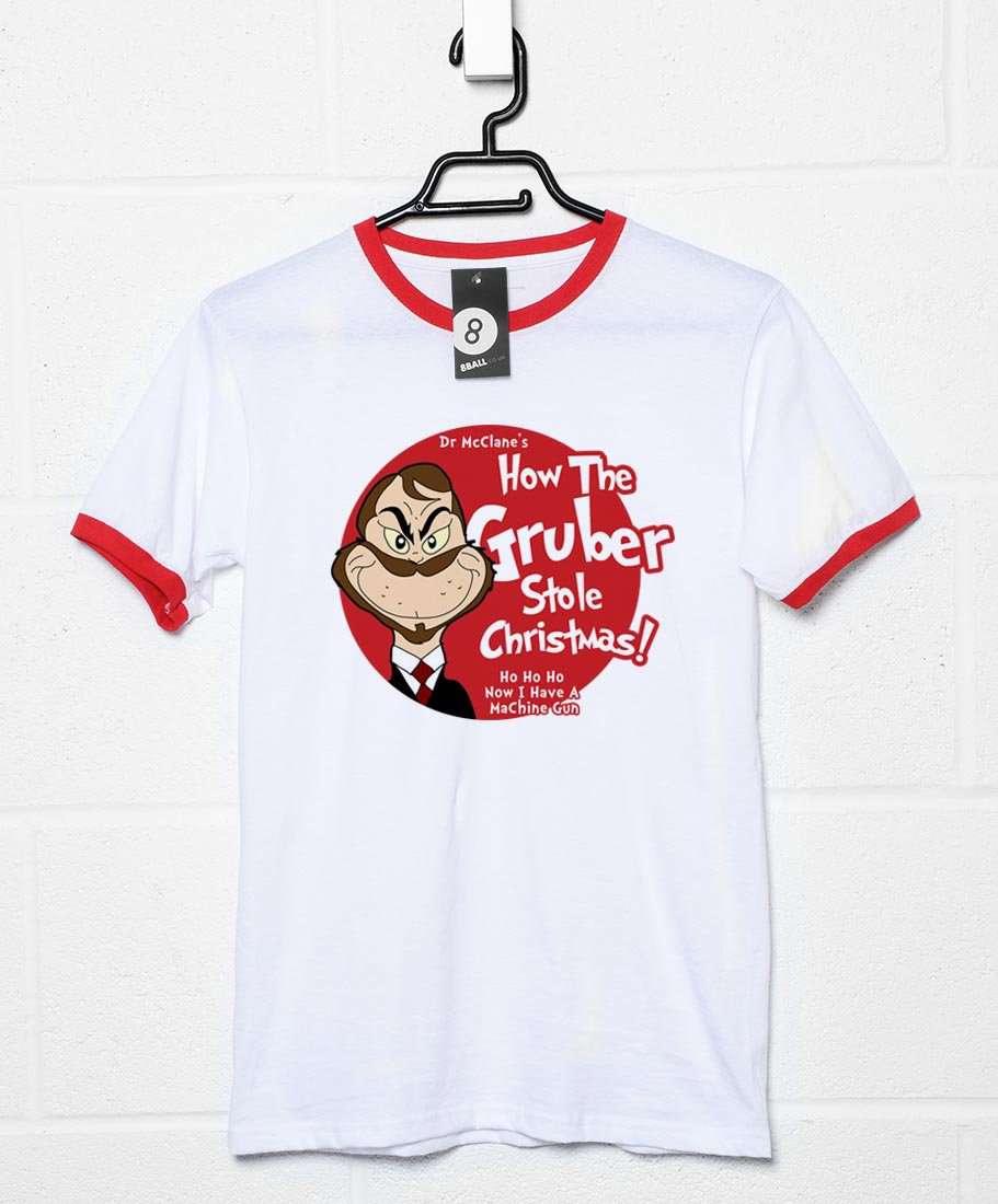 How the Gruber Stole Christmas Ringer Graphic T-Shirt For Men 8Ball