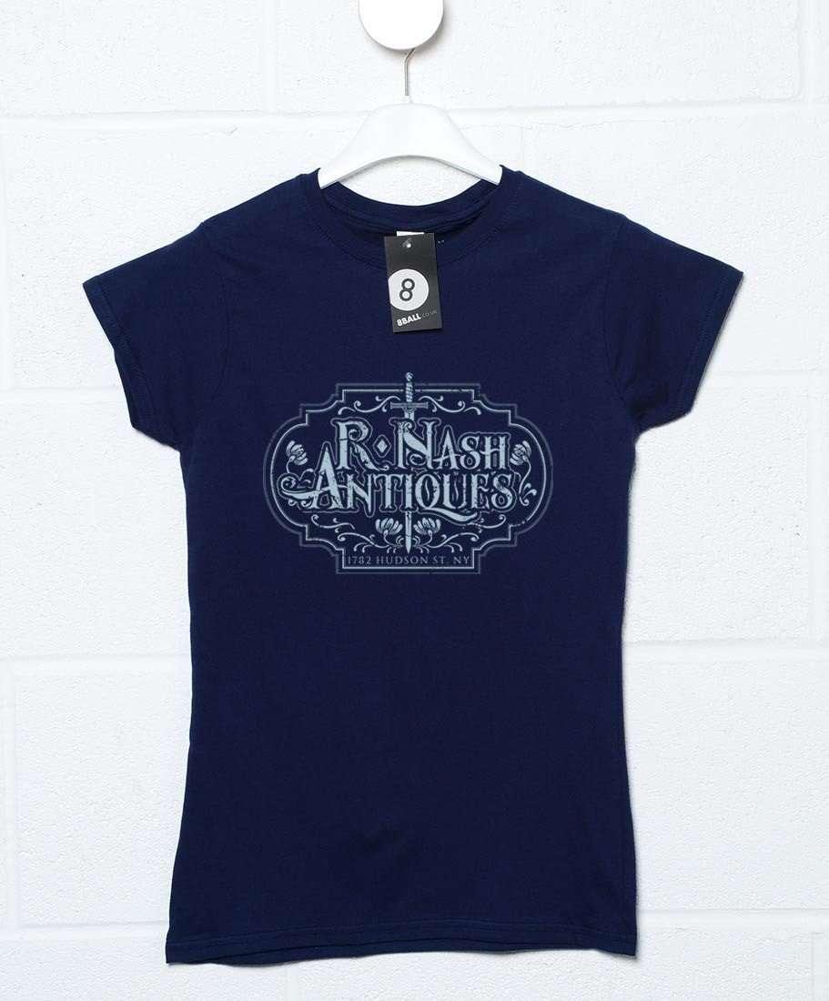 Hudson Street Antiques Womens Fitted T-Shirt 8Ball