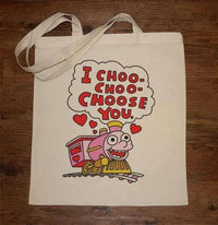 Thumbnail for I Choo-Choo-Choose You Tote Bag 8Ball