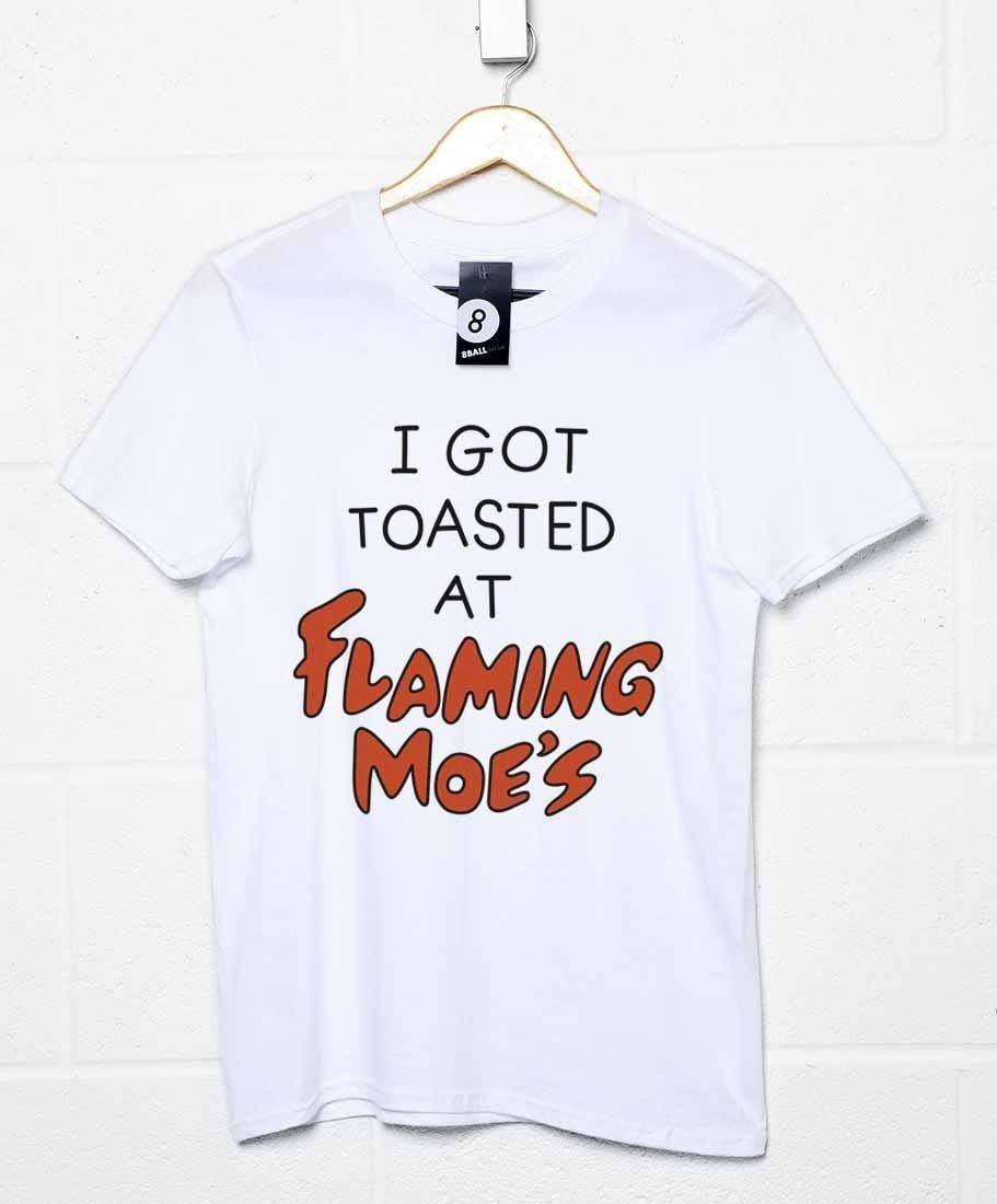 I Got Toasted At Flaming Moes Mens Graphic T-Shirt 8Ball