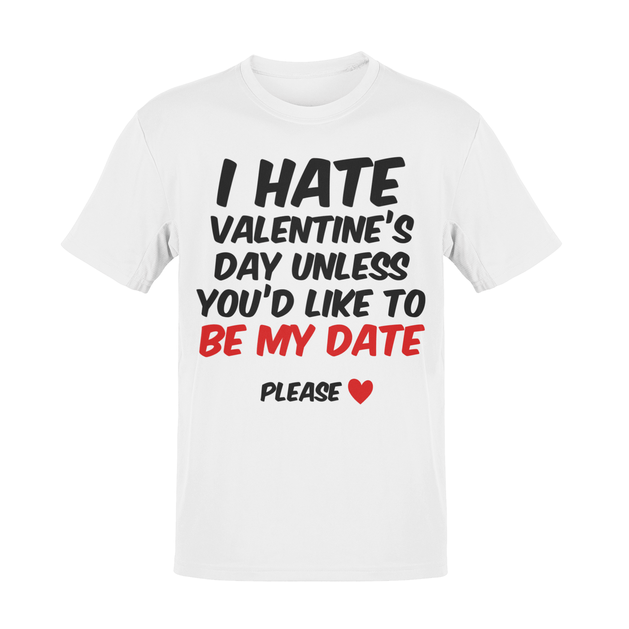 I Hate Valentines Day Adult Mens Graphic T-Shirt 8Ball