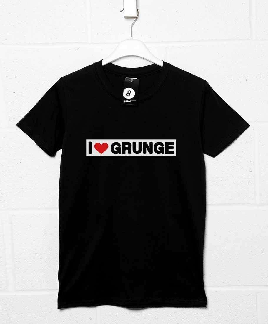 I Love Grunge Mens Graphic T-Shirt For Men As Worn By Eddie Vedder 8Ball