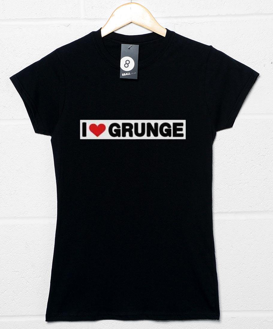 I Love Grunge Womens Fitted T-Shirt As Worn By Eddie Vedder 8Ball