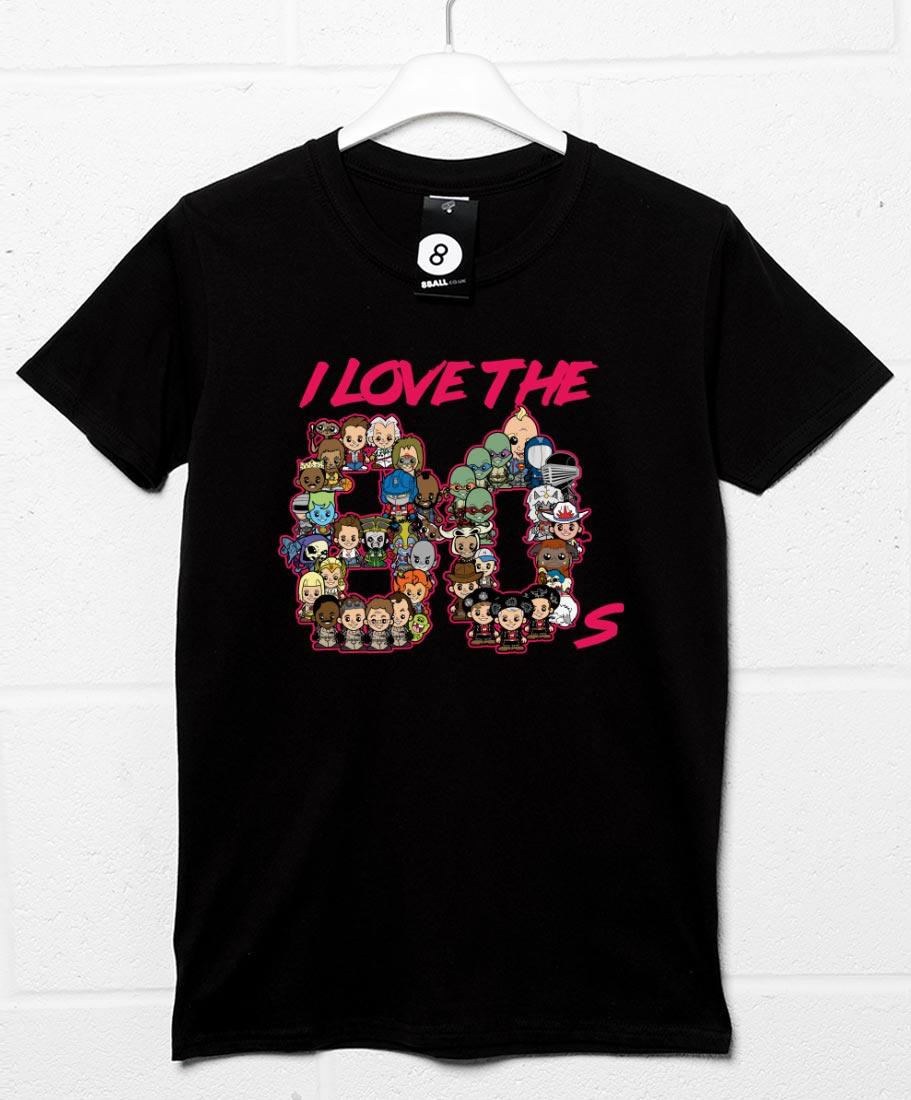 I Love The 80's T-Shirt For Men 8Ball