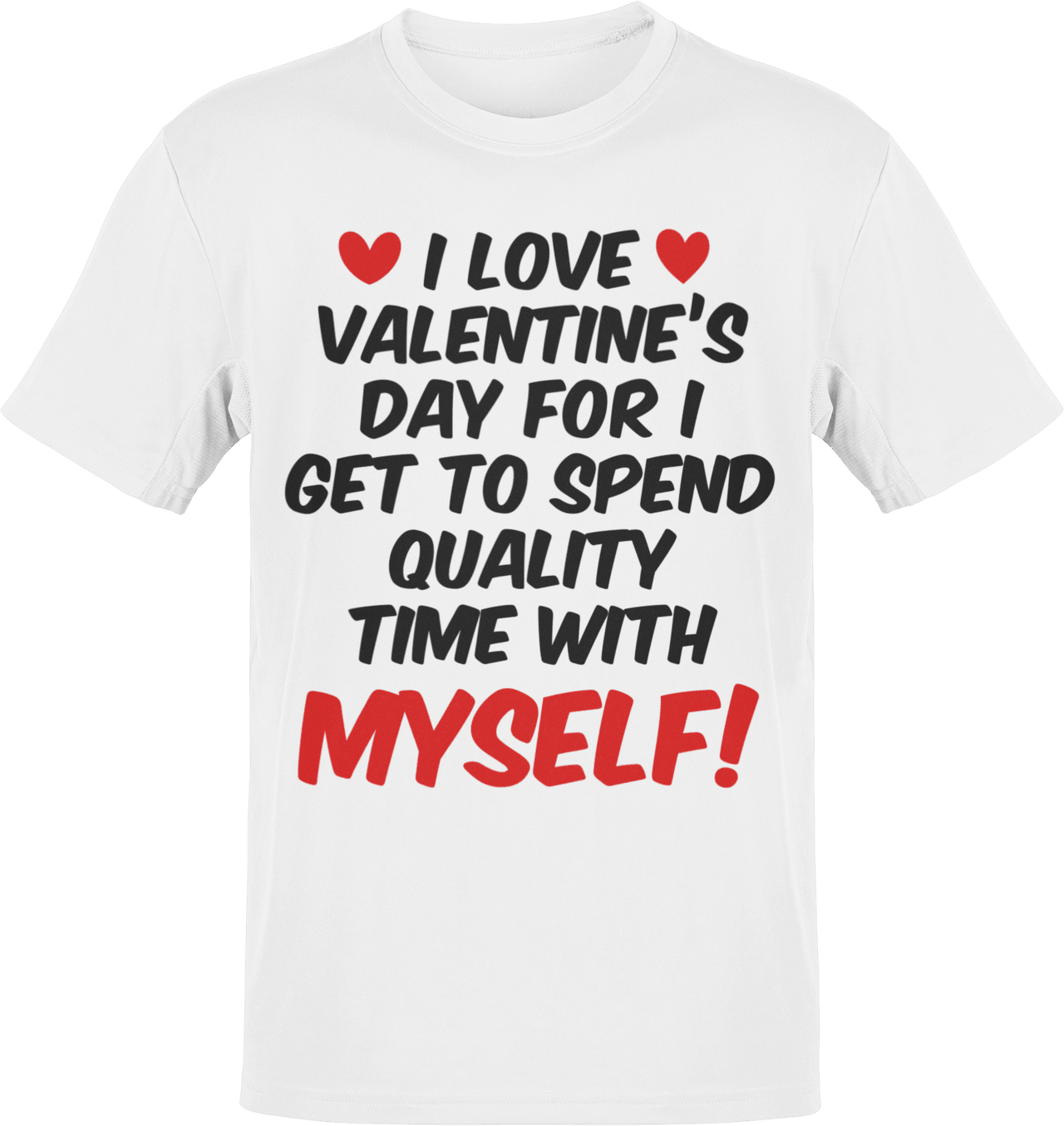 I Love Valentines Day Adult Graphic T-Shirt For Men 8Ball