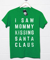 Thumbnail for I Saw Mommy Kissing Santa Claus Christmas Slogan Graphic T-Shirt For Men 8Ball