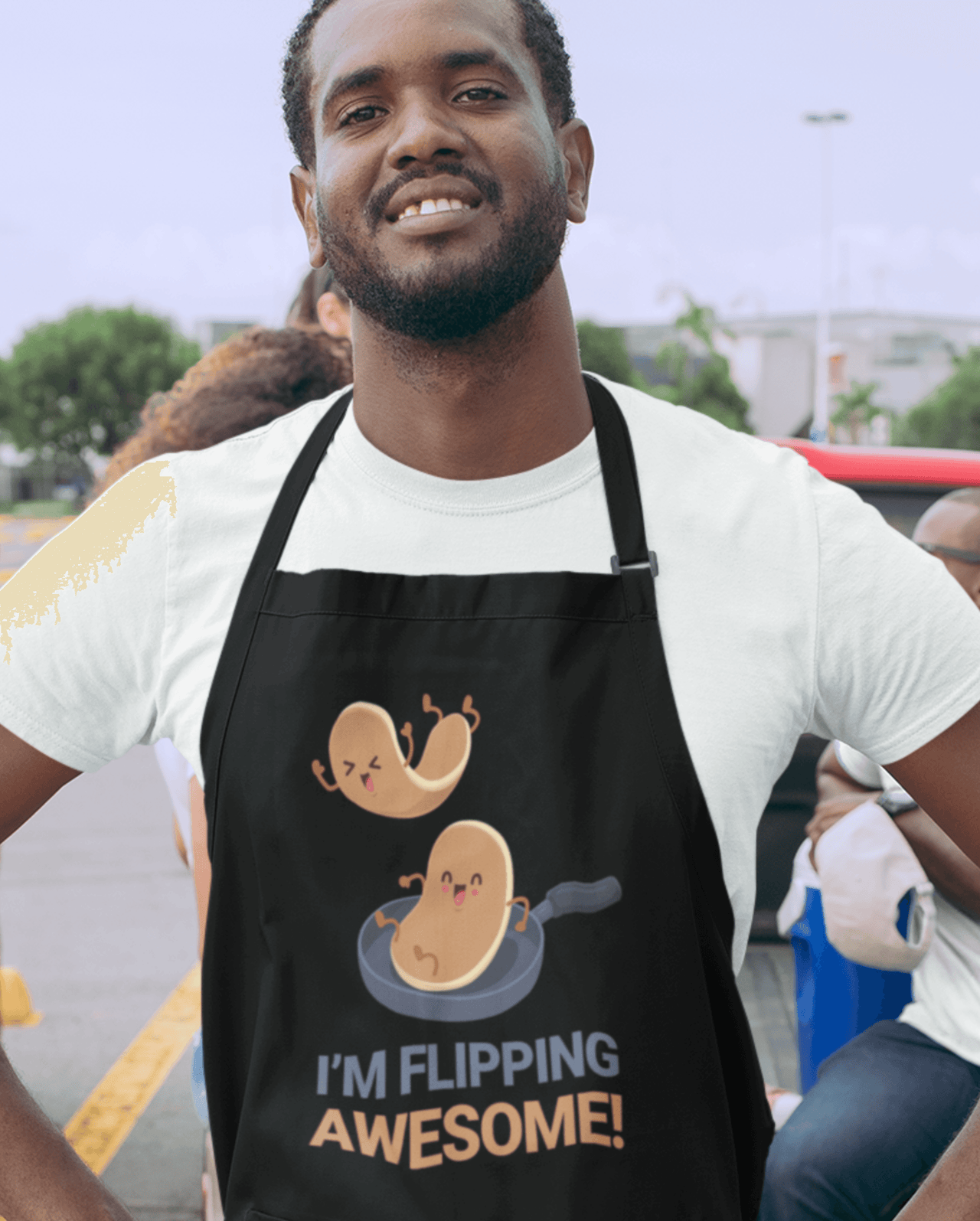 I'm Flipping Awesome Pancake Day Cotton Kitchen Apron 8Ball