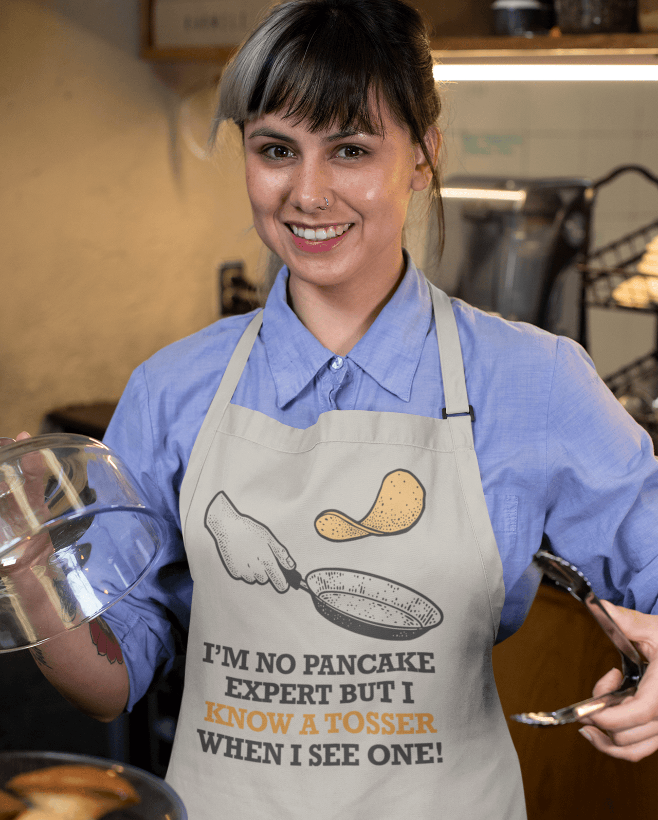 I'm No Pancake Expert Pancake Day Cotton Kitchen Apron 8Ball