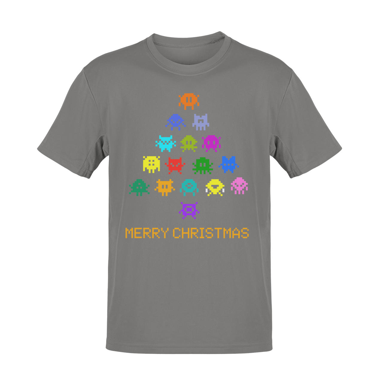 Invaders Christmas Tree Adult for Men and Women Mens Graphic T-Shirt 8Ball