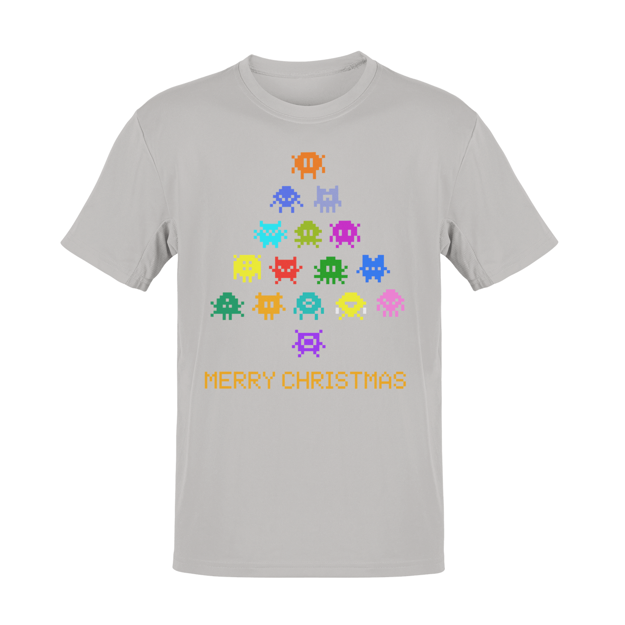 Invaders Christmas Tree Adult for Men and Women Mens Graphic T-Shirt 8Ball