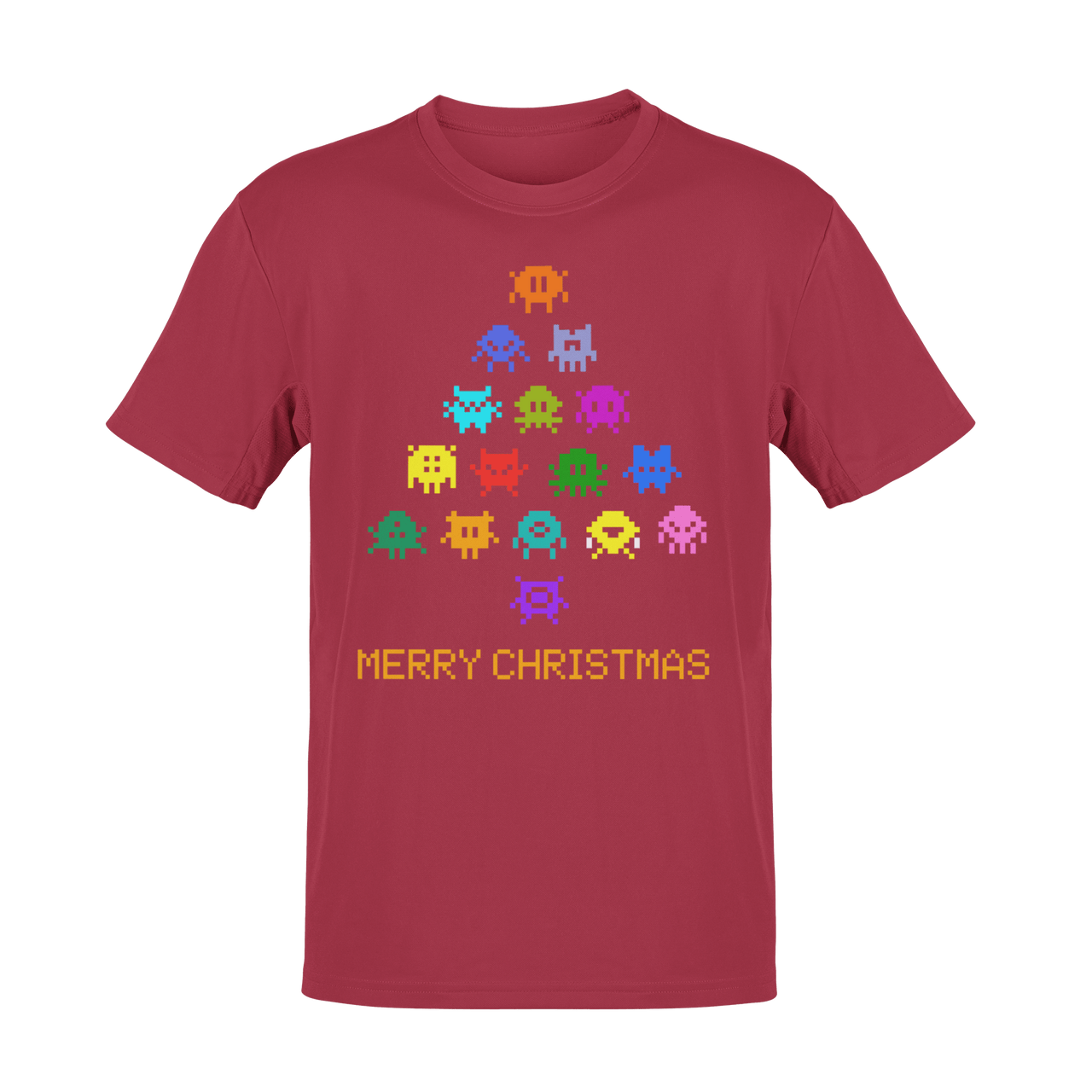 Invaders Christmas Tree Adult for Men and Women Mens Graphic T-Shirt 8Ball