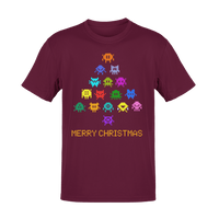 Thumbnail for Invaders Christmas Tree Adult for Men and Women Mens Graphic T-Shirt 8Ball