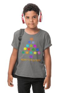 Thumbnail for Invaders Christmas Tree Childrens Graphic T-Shirt 8Ball