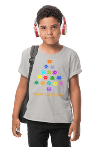 Thumbnail for Invaders Christmas Tree Childrens Graphic T-Shirt 8Ball