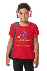 Thumbnail for Invaders Christmas Tree Childrens Graphic T-Shirt 8Ball