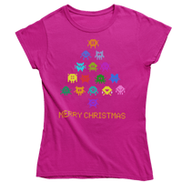 Thumbnail for Invaders Christmas Tree Womens T-Shirt 8Ball