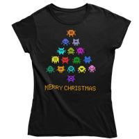 Thumbnail for Invaders Christmas Tree Womens T-Shirt 8Ball