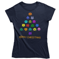 Thumbnail for Invaders Christmas Tree Womens T-Shirt 8Ball