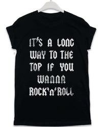 Thumbnail for It's a Long Way to the Top Lyric Quote Graphic T-Shirt For Men 8Ball
