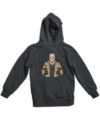 Thumbnail for Jason Mugshot Horror Film Tribute Adult Back Printed Unisex Hoodie 8Ball