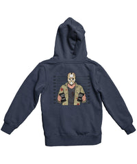 Thumbnail for Jason Mugshot Horror Film Tribute Adult Back Printed Unisex Hoodie 8Ball