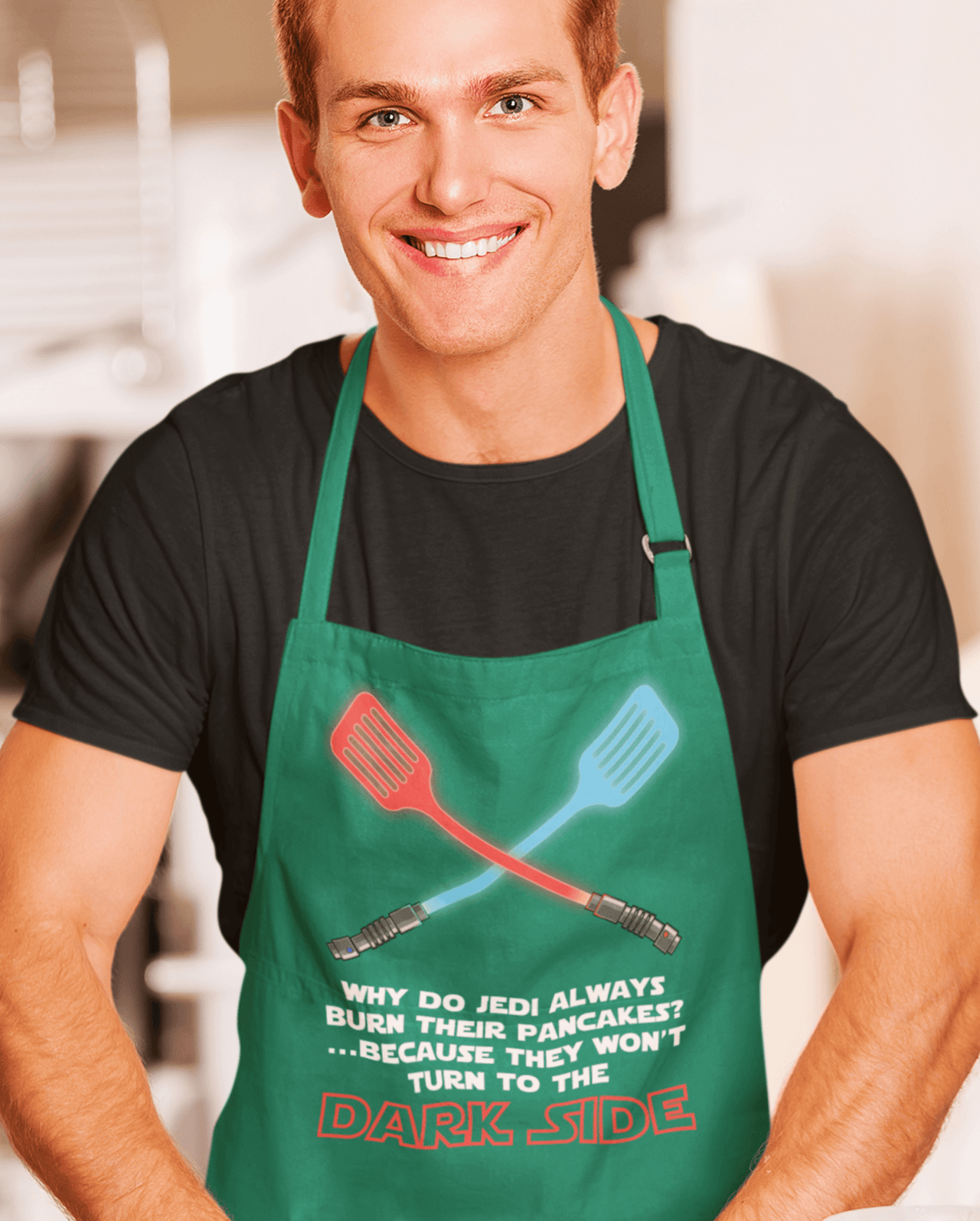 Jedi, Dark Side Pancakes Pancake Day Cotton Kitchen Apron 8Ball