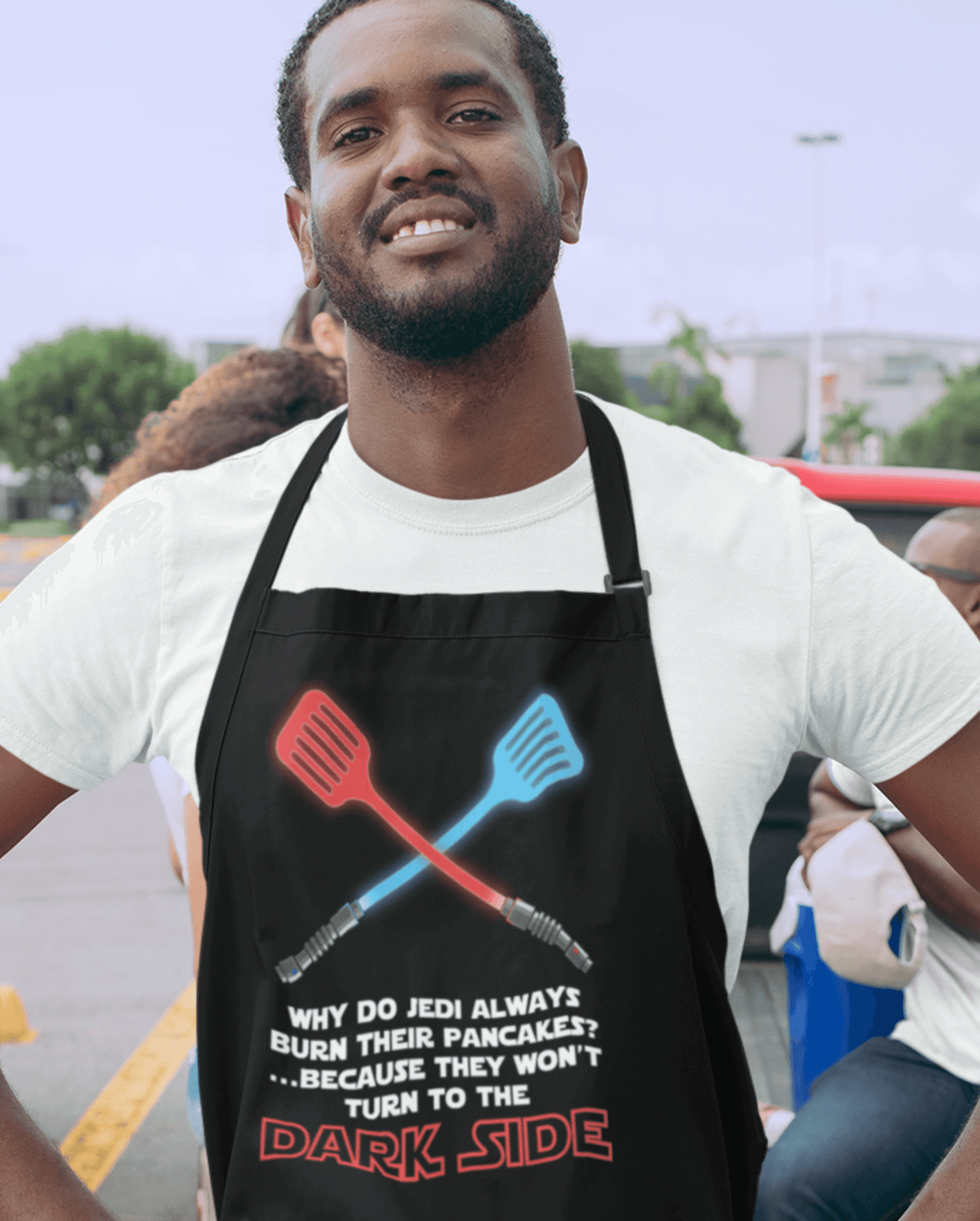 Jedi, Dark Side Pancakes Pancake Day Cotton Kitchen Apron 8Ball