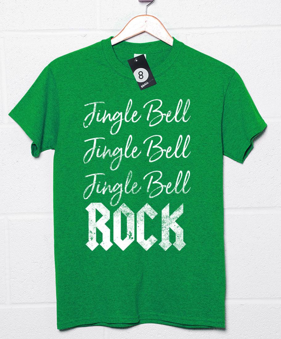 Jingle Bell ROCK Christmas Slogan Mens Graphic T-Shirt 8Ball