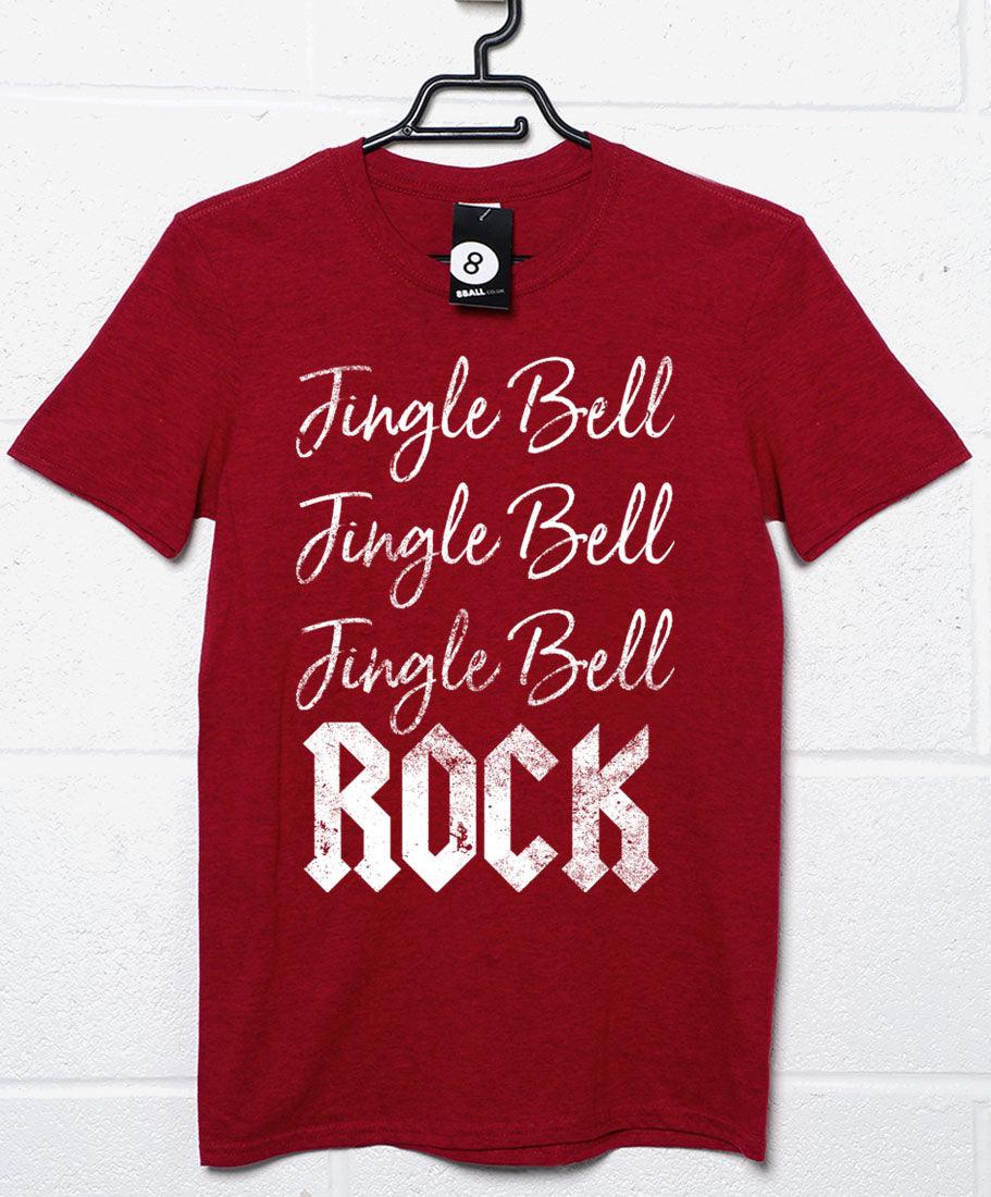 Jingle Bell ROCK Christmas Slogan Mens Graphic T-Shirt 8Ball