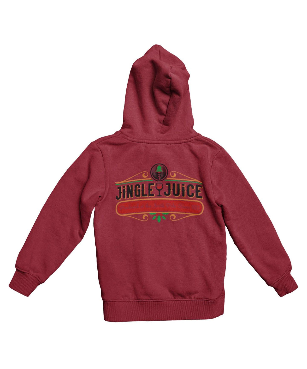 Jingle Juice Colour Back Printed Christmas Unisex Hoodie 8Ball